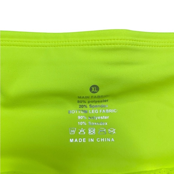 Neon Yellow Athletic Shorts 4” Inseam Size XL - Picture 3 of 5